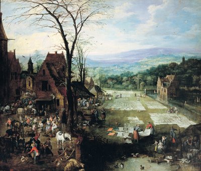 Market and Bleaching Ground, 1620-22 by Joos or Josse de Momper
